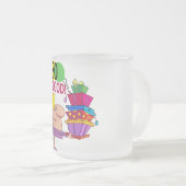 80はよい誕生日のTシャツおよびギフトです フロストグラスマグカップ (正面右)