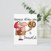 80はTシャツとギフトの美しさ ポストカード (スタンド正面)