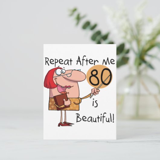 80はTシャツとギフトの美しさ ポストカード (スタンド正面)