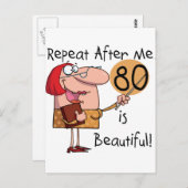 80はTシャツとギフトの美しさ ポストカード (正面/裏面)