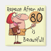 80はTシャツとギフトの美しさ マグネット (正面)