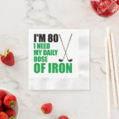 80アイアンゴルファーパーティーナプキン 縁ありカクテルナプキン (インサイチュ)