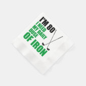 80アイアンゴルファーパーティーナプキン 縁ありカクテルナプキン (角)