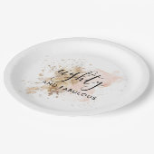 80エレガント歳と素晴らしい女性80誕生日 ペーパープレート (アングル)