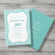 80エレガント番目の誕生日招待状