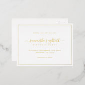 80エレガント番目の誕生日日付カードの保存 箔シーズンポストカード (正面/裏面)