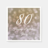 80エレガント誕生日ナプキンズ スタンダードカクテルナプキン (正面)