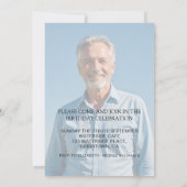 80エレガント誕生日写男性へ真お祝い 招待状 (裏面)