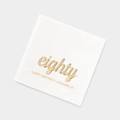 80エレガント誕生日金モダン箔ナプキンス 箔ナプキン (左)