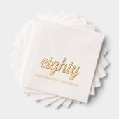 80エレガント誕生日金モダン箔ナプキンス 箔ナプキン (インサイチュ (積み重ね))