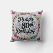 80エレガントand"装飾用クッション祝: A Mile クッション (裏面)