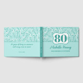 80エレガントth誕生日ゲストブック ゲストブック (全面)