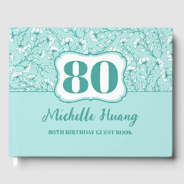80エレガントth誕生日ゲストブック ゲストブック