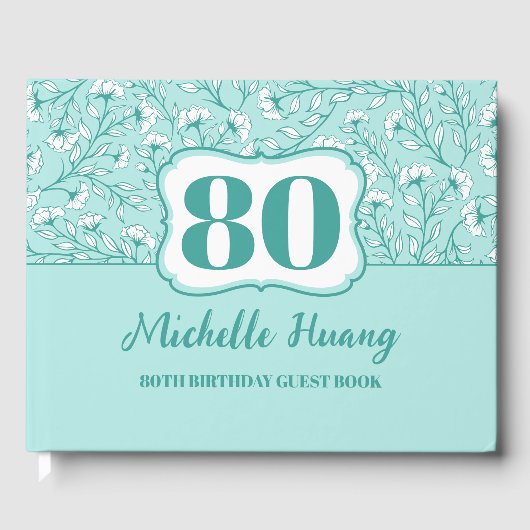 80エレガントth誕生日ゲストブック ゲストブック (正面)