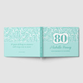 80エレガントth誕生日ゲストブック ゲストブック (全面)