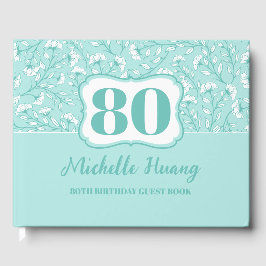 80エレガントth誕生日ゲストブック ゲストブック