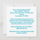 80カスタム年80誕生日の写真応援 招待状 (裏面)