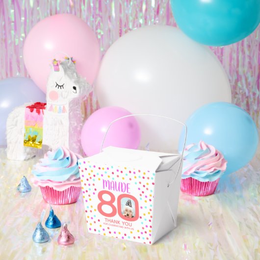 80カスタムthカラフルサンゴ紙吹雪 フェイバーボックス (パーティー)