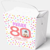 80カスタムthカラフルサンゴ紙吹雪 フェイバーボックス (裏面)