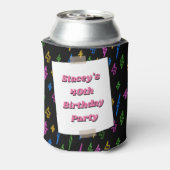 80カラフルのレトロネオン誕生日ヴィンテージ写真 缶クーラー (缶裏面)