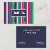 80カラフル代ストライプの80 名刺 (正面/裏面)