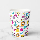 80カラフル年代レトロ幾何学模様 紙コップ (右)