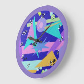 80カラフル年代レトロ時計 ラージ壁時計 (傾斜)