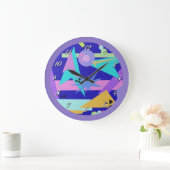 80カラフル年代レトロ時計 ラージ壁時計 (ホーム)