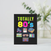 80カラフルsパーティーカセットDisco 1980s音楽 ポストカード (スタンド正面)