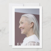 80スタイリッシュフォトストリップ80誕生日 招待状 (裏面)