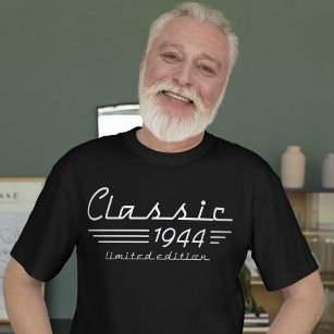 80スタイリッシュ番目の誕生日の自動オーナクラシック、1944 Tシャツ