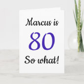  80ソ引用文80おもしろい誕生日 カード (正面)