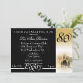 80バースデーパーティ招待状 招待状 (スタンド正面)