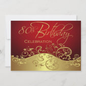 80パーソナライズされたバースデーパーティ招待状 招待状 (正面)