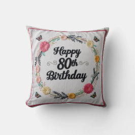 80パーソナライズされた番目の誕生日装飾用クッション クッション