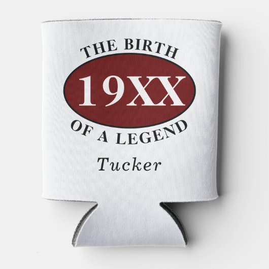 80パーソナライズされた誕生日白の誕生 缶クーラー (正面)