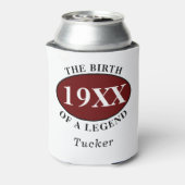 80パーソナライズされた誕生日白の誕生 缶クーラー (缶裏面)