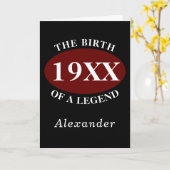 80パーソナライズされた誕生日誕生の伝説レトロ カード (黄色い花)