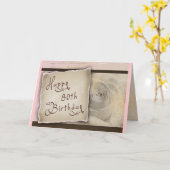 80ファッションド番誕生日挨拶 カード (黄色い花)