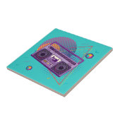 80ファンキーsポータブルラジオカセットプレーヤー、boombox タイル (側面)