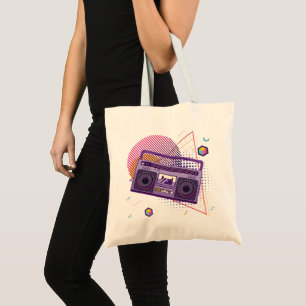 80ファンキーsポータブルラジオカセットプレーヤー、boombox トートバッグ