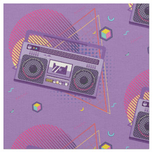 80ファンキーsポータブルラジオカセットプレーヤー、boombox ファブリック