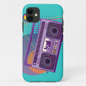 80ファンキーsポータブルラジオカセットプレーヤー、boombox Case-Mate iPhoneケース (裏面)