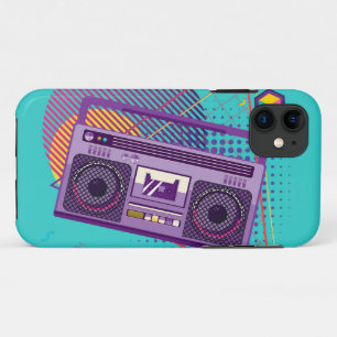 80ファンキーsポータブルラジオカセットプレーヤー、boombox iPhone 11 ケース