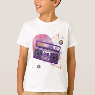 80ファンキーsポータブルラジオカセットプレーヤー、boombox tシャツ