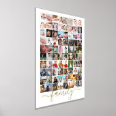 80フォトコラージュパーソナライズされたファミリータイポグラフィ 箔ポスター (レイダウン)