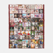 80フォトコラージュユニークDIYパーソナライズされたカスタム フリースブランケット (正面)