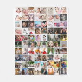 80フォトコラージュユニークDIYパーソナライズされたカスタム フリースブランケット (正面)