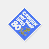 80ボートをテーマにしたパーティーナプキンに私の道をクルーズイン スタンダードカクテルナプキン (角)
