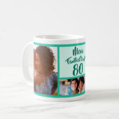 80ママ誕生日フォトコラージュで幻想的 コーヒーマグカップ (正面左)